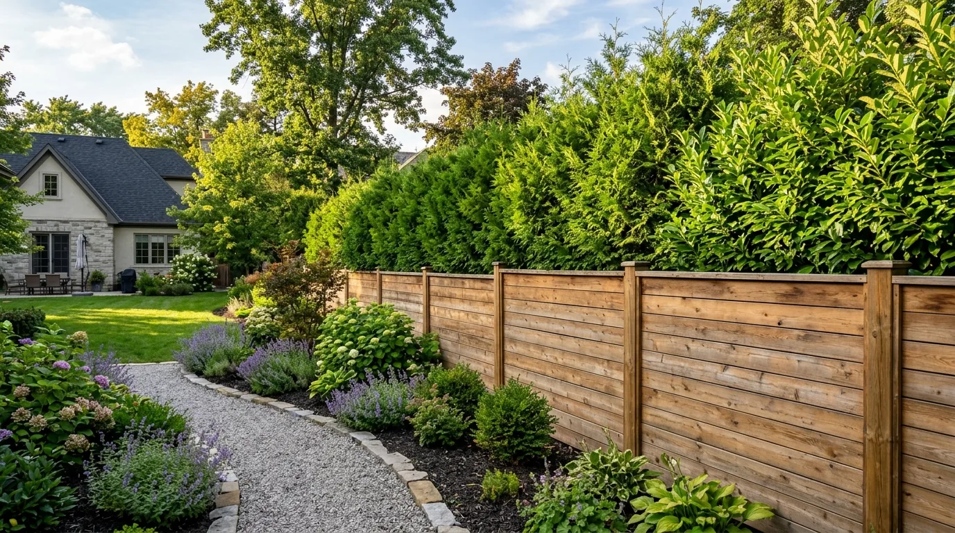 Fence Landscape With Gravel Base